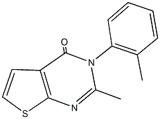 2-methyl-3-(2-methylphenyl)thieno[2,3-d]pyrimidin-4(3H)-one Struktur