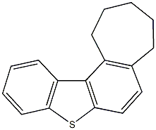 2,3,4,5-tetrahydro-1H-benzo[b]cyclohepta[5,6]benzo[1,2-d]thiophene Struktur