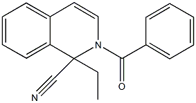 2-benzoyl-1-ethyl-1,2-dihydro-1-isoquinolinecarbonitrile Struktur