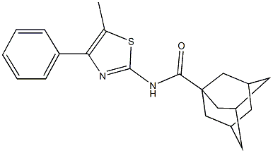 N-(5-methyl-4-phenyl-1,3-thiazol-2-yl)-1-adamantanecarboxamide Struktur