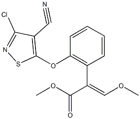 methyl 2-{2-[(3-chloro-4-cyano-5-isothiazolyl)oxy]phenyl}-3-methoxyacrylate Struktur