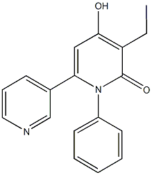 3-ethyl-1-phenyl-4-hydroxy-2(1H)-3',6-bipyridin-2-one Struktur