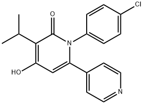 3-isopropyl-1-(4-chlorophenyl)-4-hydroxy-2(1H)-4',6-bipyridin-2-one Struktur