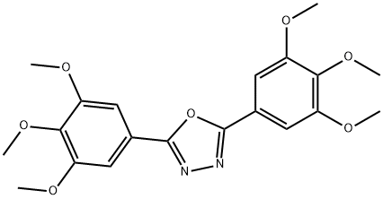 2,5-bis(3,4,5-trimethoxyphenyl)-1,3,4-oxadiazole Struktur