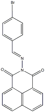 2-[(4-bromobenzylidene)amino]-1H-benzo[de]isoquinoline-1,3(2H)-dione Struktur