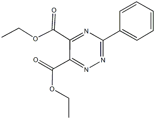 diethyl 3-phenyl-1,2,4-triazine-5,6-dicarboxylate Struktur