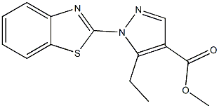 methyl 1-(1,3-benzothiazol-2-yl)-5-ethyl-1H-pyrazole-4-carboxylate Struktur