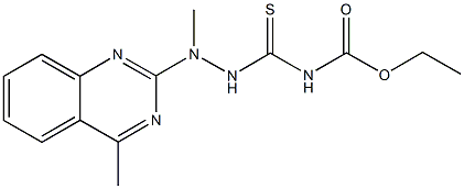 ethyl [2-methyl-2-(4-methyl-2-quinazolinyl)hydrazino]carbothioylcarbamate Struktur