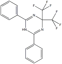 2,6-diphenyl-4,4-bis(trifluoromethyl)-1,4-dihydro-1,3,5-triazine Struktur