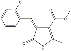 methyl 4-(2-chlorobenzylidene)-2-methyl-5-oxo-4,5-dihydro-1H-pyrrole-3-carboxylate Struktur