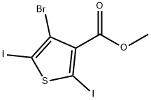 methyl 4-bromo-2,5-diiodothiophene-3-carboxylate Struktur