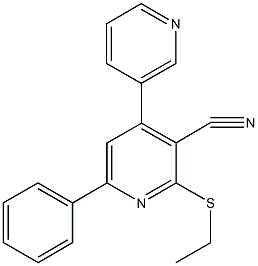 2-(ethylsulfanyl)-6-phenyl-3',4-bipyridine-3-carbonitrile Struktur