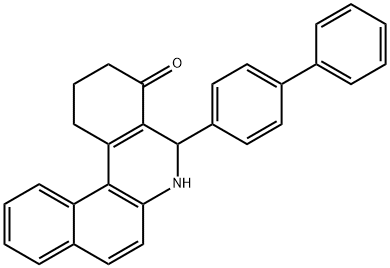 5-[1,1'-biphenyl]-4-yl-2,3,5,6-tetrahydrobenzo[a]phenanthridin-4(1H)-one Struktur