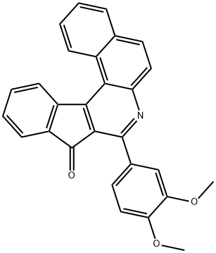 8-(3,4-dimethoxyphenyl)-9H-benzo[f]indeno[2,1-c]quinolin-9-one Struktur