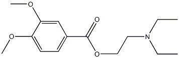 2-(diethylamino)ethyl 3,4-dimethoxybenzoate Struktur