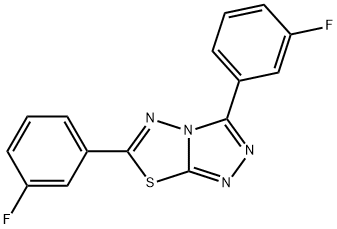 3,6-bis(3-fluorophenyl)[1,2,4]triazolo[3,4-b][1,3,4]thiadiazole Struktur