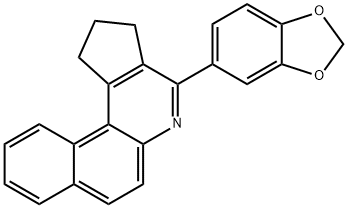 4-(1,3-benzodioxol-5-yl)-2,3-dihydro-1H-benzo[f]cyclopenta[c]quinoline Struktur