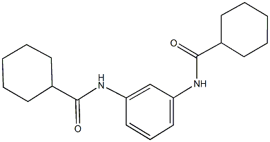 N-{3-[(cyclohexylcarbonyl)amino]phenyl}cyclohexanecarboxamide Struktur