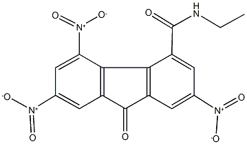 N-ethyl-2,5,7-trisnitro-9-oxo-9H-fluorene-4-carboxamide Struktur