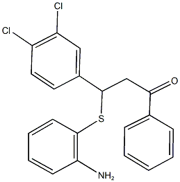 3-[(2-aminophenyl)sulfanyl]-3-(3,4-dichlorophenyl)-1-phenyl-1-propanone Struktur