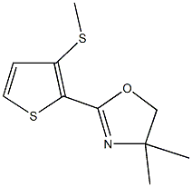 2-(4,4-dimethyl-4,5-dihydro-1,3-oxazol-2-yl)-3-thienyl methyl sulfide Struktur