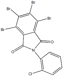 4,5,6,7-tetrabromo-2-(2-chlorophenyl)-1H-isoindole-1,3(2H)-dione Struktur