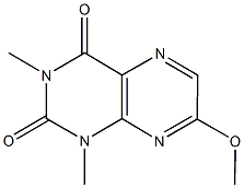 7-methoxy-1,3-dimethyl-2,4(1H,3H)-pteridinedione Struktur