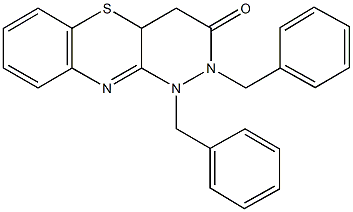 1,2-dibenzyl-1,2,4,4a-tetrahydro-3H-pyridazino[4,3-b][1,4]benzothiazin-3-one Struktur