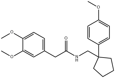 2-(3,4-dimethoxyphenyl)-N-{[1-(4-methoxyphenyl)cyclopentyl]methyl}acetamide Struktur