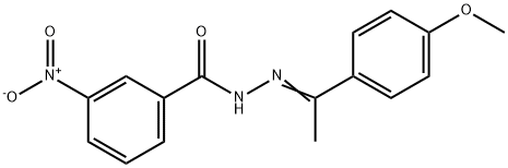 3-nitro-N'-[1-(4-methoxyphenyl)ethylidene]benzohydrazide Struktur