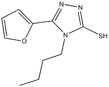 4-butyl-5-(2-furyl)-4H-1,2,4-triazole-3-thiol Struktur