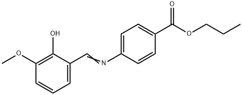 propyl 4-[(2-hydroxy-3-methoxybenzylidene)amino]benzoate Struktur