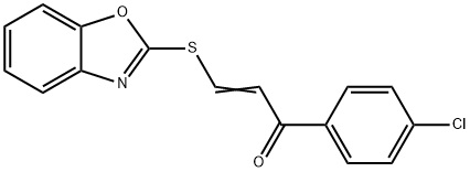 3-(1,3-benzoxazol-2-ylsulfanyl)-1-(4-chlorophenyl)-2-propen-1-one Struktur