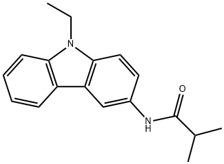 N-(9-ethyl-9H-carbazol-3-yl)-2-methylpropanamide Struktur