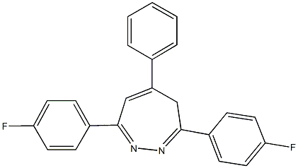 3,7-bis(4-fluorophenyl)-5-phenyl-4H-1,2-diazepine Struktur