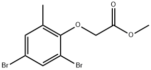 methyl (2,4-dibromo-6-methylphenoxy)acetate Struktur