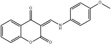 3-[(4-methoxyanilino)methylene]-2H-chromene-2,4(3H)-dione Struktur