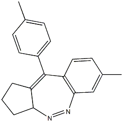 7-methyl-10-(4-methylphenyl)-1,2,3,3a-tetrahydrocyclopenta[c][1,2]benzodiazepine Struktur