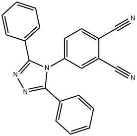 4-(3,5-diphenyl-4H-1,2,4-triazol-4-yl)phthalonitrile Struktur