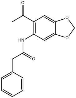 N-(6-acetyl-1,3-benzodioxol-5-yl)-2-phenylacetamide Struktur