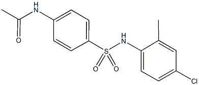 N-{4-[(4-chloro-2-methylanilino)sulfonyl]phenyl}acetamide Struktur