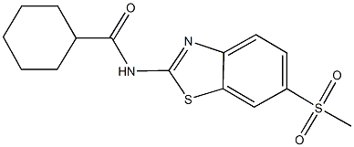 N-[6-(methylsulfonyl)-1,3-benzothiazol-2-yl]cyclohexanecarboxamide Struktur