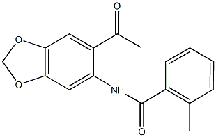 N-(6-acetyl-1,3-benzodioxol-5-yl)-2-methylbenzamide Struktur