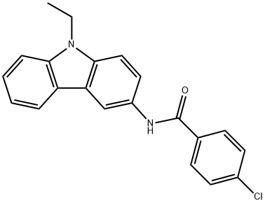 4-chloro-N-(9-ethyl-9H-carbazol-3-yl)benzamide Struktur