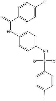 4-fluoro-N-(4-{[(4-methylphenyl)sulfonyl]amino}phenyl)benzamide Struktur