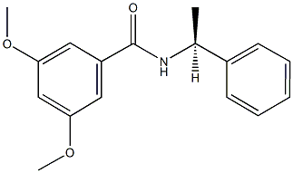 3,5-dimethoxy-N-(1-phenylethyl)benzamide Struktur