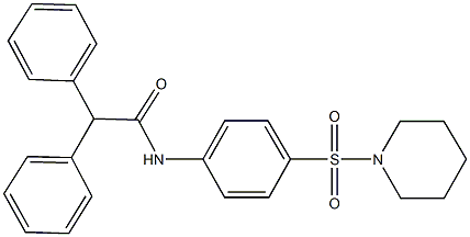 2,2-diphenyl-N-[4-(piperidin-1-ylsulfonyl)phenyl]acetamide Struktur