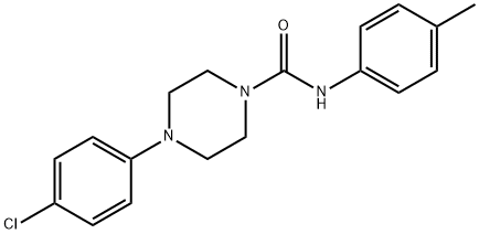 4-(4-chlorophenyl)-N-(4-methylphenyl)-1-piperazinecarboxamide Struktur