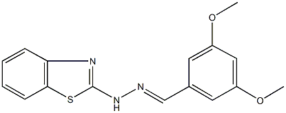 3,5-dimethoxybenzaldehyde 1,3-benzothiazol-2-ylhydrazone Struktur