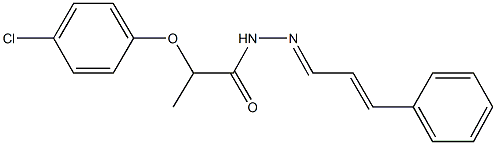 2-(4-chlorophenoxy)-N'-(3-phenyl-2-propenylidene)propanohydrazide Struktur